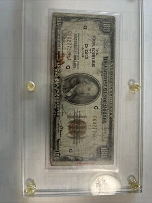1929 100$ Bill In Case - Image 1 of 2