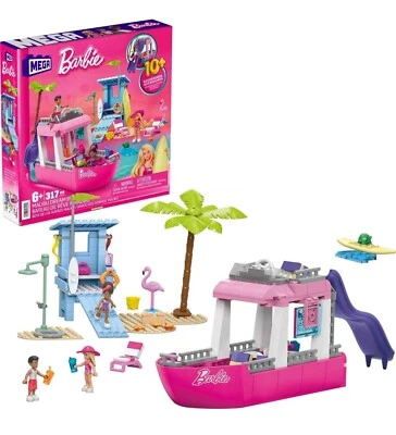 MEGA Barbie Dream Boat, brinquedo de construção para crianças.6 anos, inclui 317.Presentes de Natal🎁  - Imagem 1 de 4