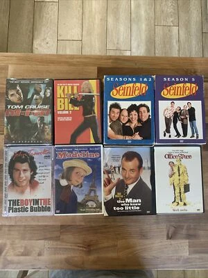 DVD Lot of 14 Movies Tv- Seinfeld-office Space- Cruise Murray Travolta Tarantino Foto 1 de 3