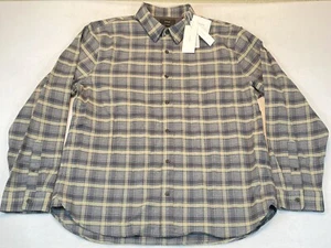 Vince Classic Fit Mens XL Multi Color Long Sleeve Button Up Flannel Shirt XL NWT - Picture 1 of 6