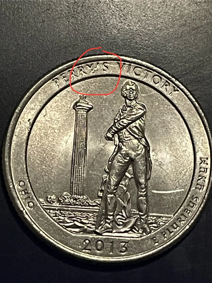 2013 perrys victory quarter With Die Chip In Name - Image 1 of 2