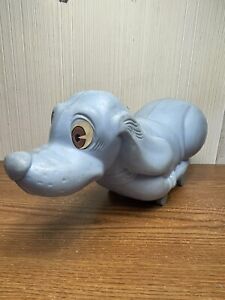 Vintage 1965 Louis Marx & Co Rolling Squeaker Toy RARE Blue Barxy Puppy Dog