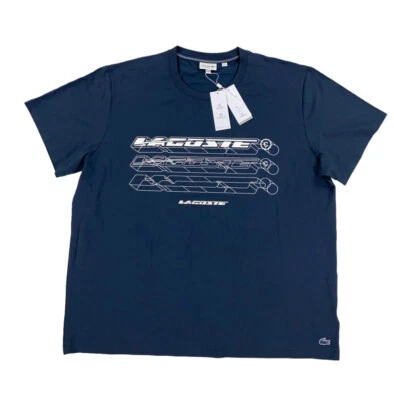 NUEVA Camiseta Lacoste Grande y Alta Calce Suelto Estampado 3D Manga Corta Para Hombre Talla 3XLB 10R Foto 1 de 4