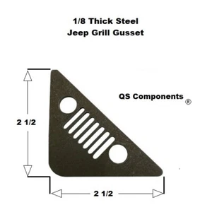 Refuerzo de esquina para parrilla Jeep de acero de 1/8" de espesor (refuerzos para jaula antivuelco) - Imagen 1 de 1
