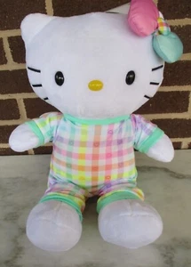 Build A Bear /Sanrio Hello Kitty Pastel Springtime 17" Plush-Gingham Sleeper - Picture 1 of 7