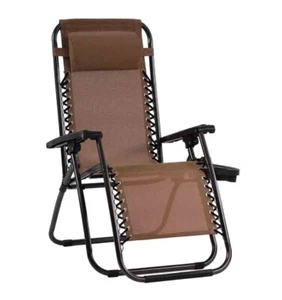 Silla plegable tumbona hamaca Gravedad Cero Marrón - Imagen 1 de 6