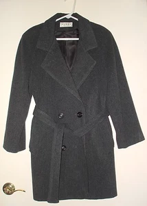 Dumas Ladies Gray Wool Belted Coat Size 8 - Bild 1 von 3