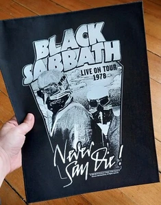 Large Black Sabbath ~ Never Say Die! ~ Licensed Sew On Battle Jacket Back Patch - Picture 1 of 9