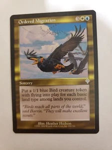MTG Magic The Gathering Card Ordered Migration Sorcery White Blue Invasion - Picture 1 of 2