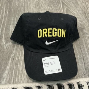 Nike Oregon Ducks Heritage86 Hat Unisex 1Size Black/Yellow - Picture 1 of 3