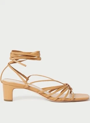 Sandalia con corbata al tobillo Loeffler Randall Lola miel talla 7,5 precio de venta sugerido por el fabricante $295 Foto 1 de 4