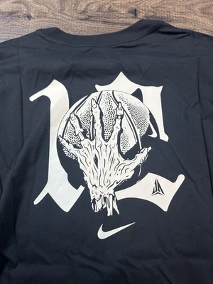 NIKE JA MORANT "Max90 Skeleton GFX LS Tee" MEN'S BLACK T-SHIRT XXL FN0807-010 - Image 1 of 4