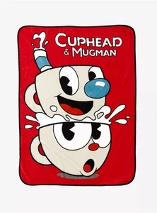 Cuphead & Mugman Fleece Throw Blanket 56x42" - Picture 1 of 11
