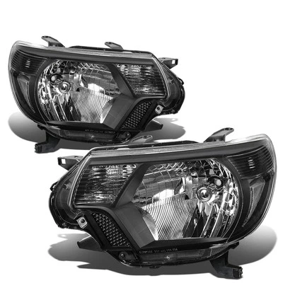For 2012-2015 Toyota Tacoma Pair Black Housing Clear Corner Headlight Head Lamp - Image 1 of 4