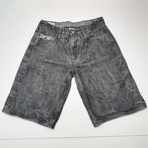 Ecko Unltd schwarze Distressed Baggy Fit Denim Jeansshorts Größe 36 (34) - Bild 1 von 14