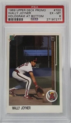 1989 Upper Deck Promo #700 Wally Joyner Hologram At Bottom PSA 6 - Image 1 of 2