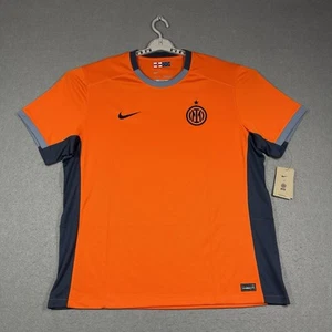 Inter Milan Jersey Men XXL 2XL Orange Nike Stadium Third Kit FC Internazionale - Picture 1 of 10