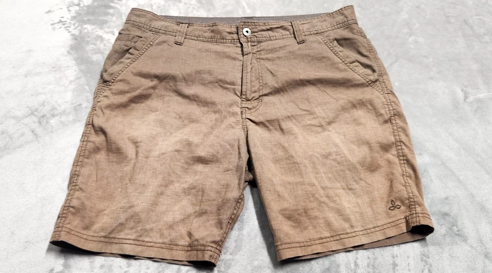 Prana Men's Size 36X8 Brown Breathe Shorts - Image 1 of 4