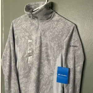 NEW Columbia Women 1/2 Zip Pullover Sweater Polyester Gray S Artic Air Fleece - Picture 1 of 13