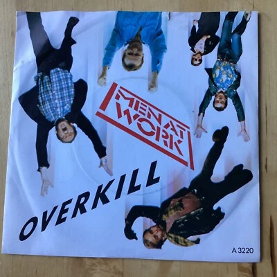 Men At Work, Overkill, 1983, 1st Ed. 7”,  Near Mint/EX - Image 1 of 4