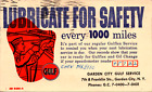 1951 Gulflex & Oil Change Gulf Gas Station service reminder postcard