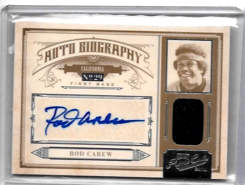 ROD CAREW 2011 PLAYOFF PRIME CUTS GAME USED JERSEY/CERTIFIED AUTOGRAPH#/40ANGELS - Изображение 1 из 1