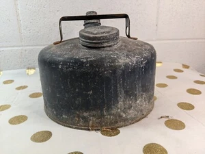 Vintage Eagle verzinkt 1 GAL Benzinkanister dunkelblau & gelb - Bild 1 von 6