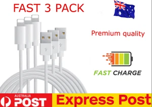 3X Fast USB Cable Charger cord Charging For Apple iPhone 7 8 X 11 12 13 14 ipad - Picture 1 of 4