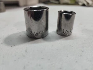 Craftsman G Series Sockets 3/8" 6 Point (3/4", 1/2") - Picture 1 of 1