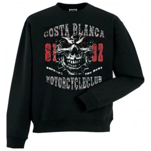 49 Hells Angels Spike Scull Support81 Suéter Gran Máquina Roja Negro 5534 - Imagen 1 de 3