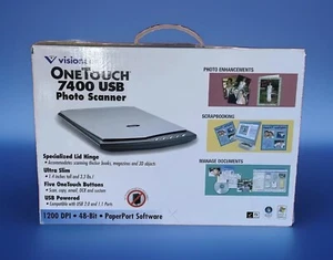 Scanner Flatbed Photo Document Visioneer OneTouch 7400 USB 1200 DPI Ultra Slim - Picture 1 of 11