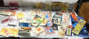 Fishing Lures Mix Lot 35 Lures Sinkers Bought Near Missouri River South Dakota - Picture 1 of 19