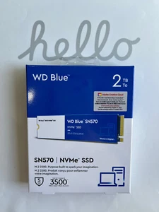 WD BLUE 500GB 1TB 2TB SN570 NVME SSD INTERNAL PCIe M.2 2280 3500 MB/S SOLID STAT - Picture 1 of 14