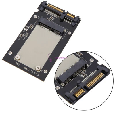 Mini pcie PCI-E mSATA SSD to 2.5" SATA Convertor mSATA-SATA Adapter Card Black - Image 1 of 4
