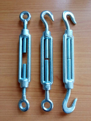 Spannschloss M6 - M16, Ring Öse Haken Seilspanner Spanschraube Drahtseil Spanner - Bild 1 von 2