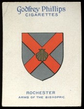 Tobacco Card, Godfrey Phillips, ARMS OF THE ENGLISH SEES, 1924, Rochester, #4