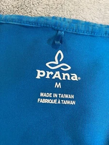 Prana Mika Double Layer Tank Top M Blue Jersey Inner Yoga Active Womens - Picture 1 of 9