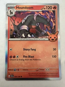 Houndoom 2023 Trick Or Trade Halloween Stamp Pokemon TCG Holo Rare 034/198 (B) - Picture 1 of 2