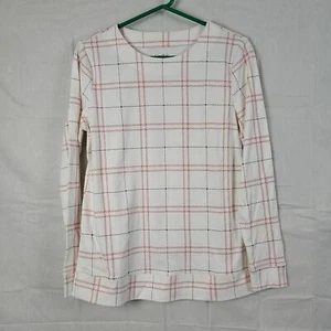Croft & Barrow Womens White Round Neck Super Soft Pullover Sweatshirt Sz Small - Picture 1 of 8
