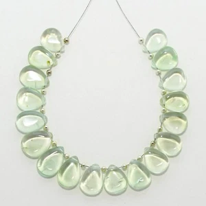 Piedras preciosas sueltas de pera lisa amatista verde natural 76,50 quilates 11x9 mm a 13x10 mm - Imagen 1 de 6