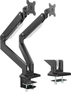 Doppio Braccio per Monitor PC - Heavy Duty Premium Alluminio Supporto Da Scrivan - Foto 1 di 12