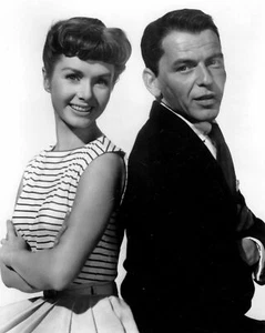 Frank Sinatra und Debbie Reynolds schwarz-weiß 8x10 Bild Promi-Druck - Bild 1 von 1