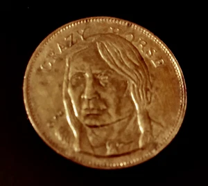 Vintage 1971 HUSKY OIL - Rugged Americans – CRAZY HORSE – Coin/Medal -- Franklin - Picture 1 of 2