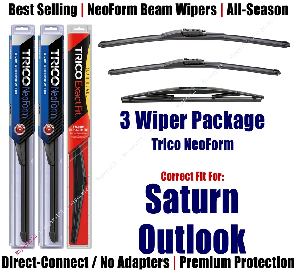 3 шт стеклоочистители передние и задние NeoForm - подходят для 2007-2010 Saturn Outlook - 162515/2115/10E - Изображение 1 из 1