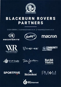 Blackburn Rovers Preston North End 04-12-2021 TEAMSHEET - Picture 1 of 1