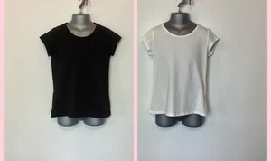 2 x H&M Organic Cotton Cap Sleeve T shirt 10-12 Years - Picture 1 of 12