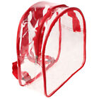 Red Pvc Transparent Backpack Toddler Heavy Duty Clear Bookbag