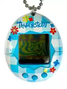 Tamagotchi Original Flower Gingham Digital Pet Gen 1 Bandai 2018 - Foto 1 di 5