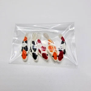 Dollhouse Miniature Fancy Koi Fish Clay Figurine Handmade Tiny Animals Cute 5pcs - Picture 1 of 8