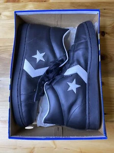 Converse Black & White Leather High Tops Size US 12 UK 11 GUC - Picture 1 of 15